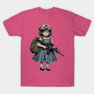 The Little Girl and a Toy Gun T-Shirt